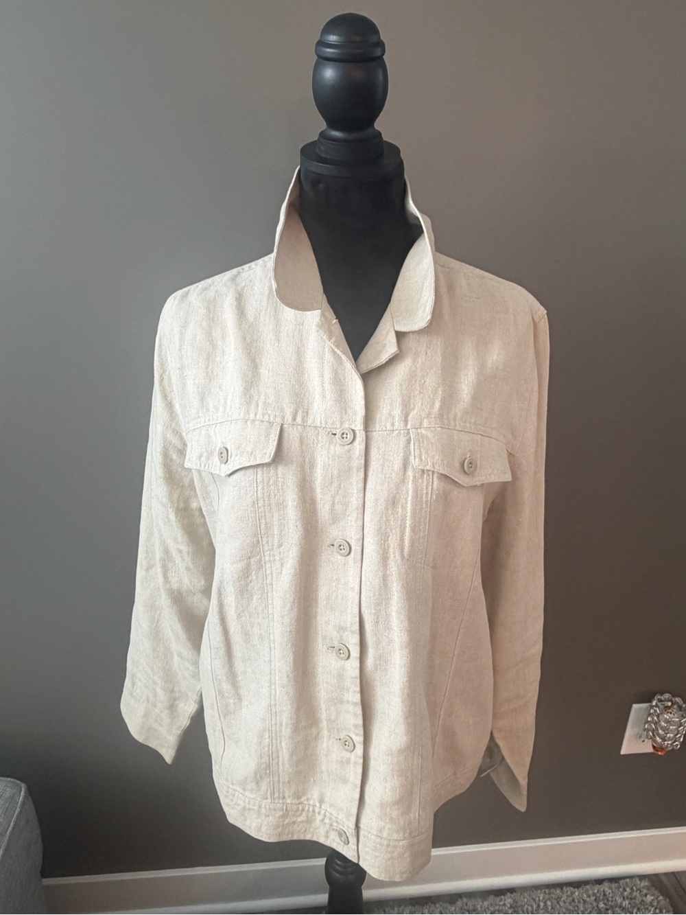 Relativity Cream Button-Front Jean Jacket

#133
